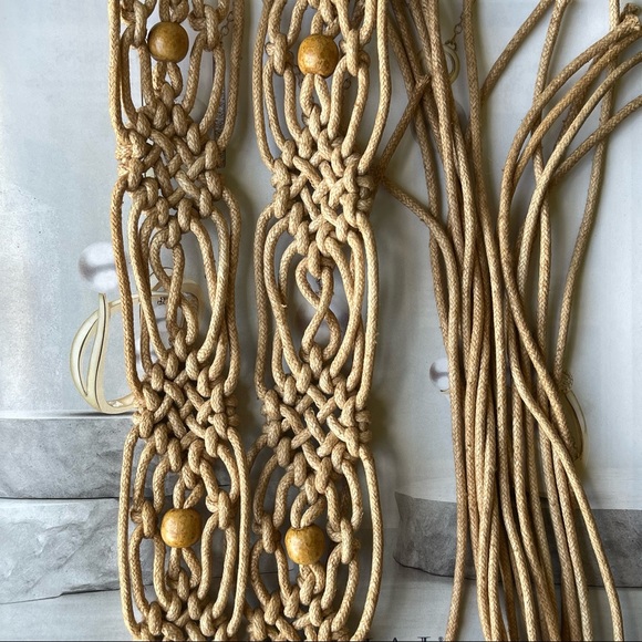 Boho Beaded Rope Belt Size: S/M - Picture 3 of 4